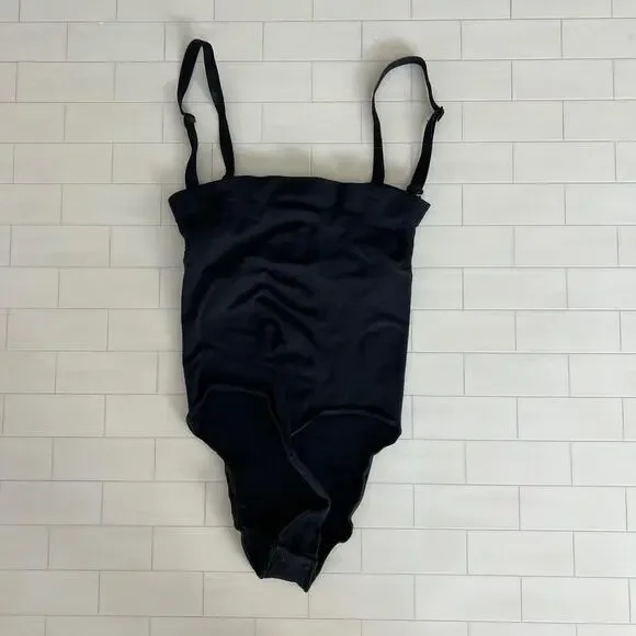 NWOT SKIMS Seamless Sculpt Thong Bodysuit With Straps - Onyx - L - Picture 2 of 3